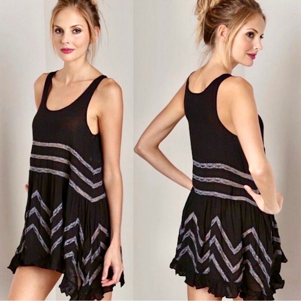 🌺🎉HP🎉🌺 NWOT Free People Voile & Lace Trapeze Slip Dress - Picture 7 of 16